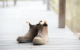 Old pair of boot style shoes