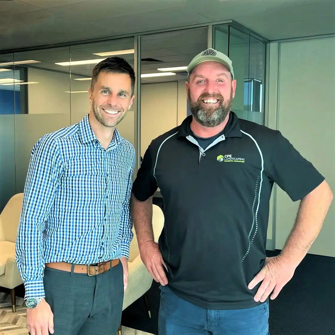 Photo of CPE Landscaping MD Cameron Polsen with his business coach