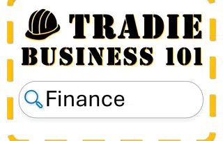 Image of a search field for tradie business finance