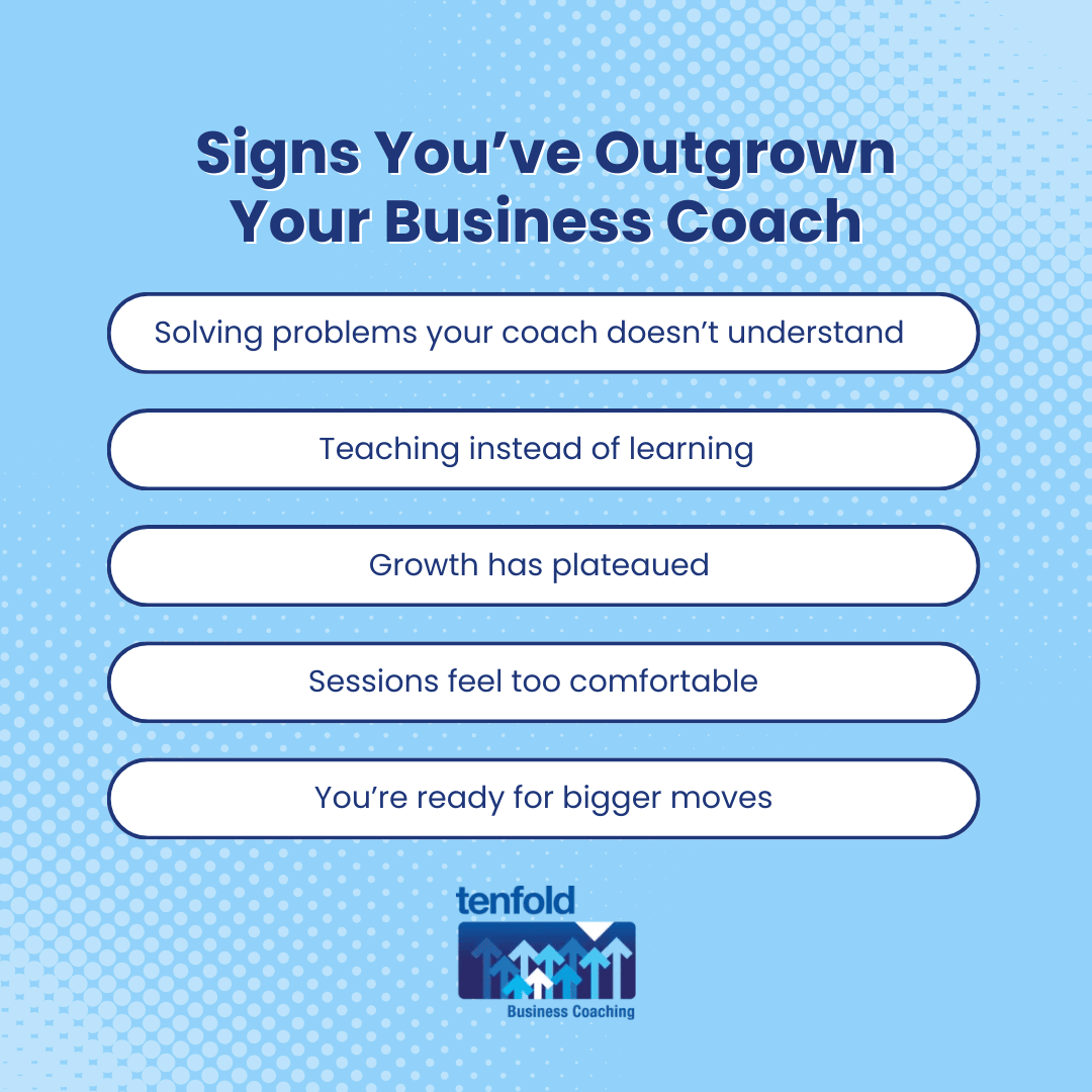Have You Outgrown Your Business Coach? How to Tell and What to Do Next | Tenfold Business Coaching